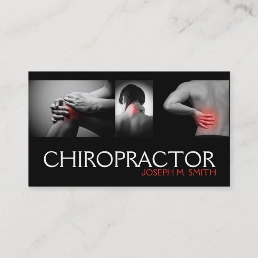 Chiropractor Chiropractic Health Visitekaartje (Voorkant)