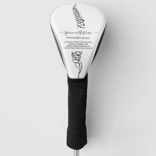 Chiropractor Chiropractic Spine Adjust Therapist Golfheadcover (Voorkant)