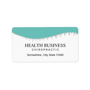 Chiropractor Chiropractic Spine Health Blauwgroen Etiket