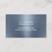 Chiropractor Chiropractic Spine Therapy Dusty Blue Visitekaartje (Achterkant)