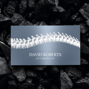 Chiropractor Chiropractic Spine Therapy Dusty Blue Visitekaartje