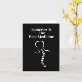 Chiropractor Funny Bone Hartelijk dank Kaart (Gele Bloem)