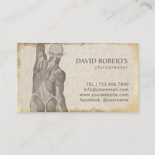 Chiropractor Gold Grunge Cadre Rendez-vous (Devant)