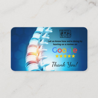 Chiropractor Google Review Sjabloon Kaart met QR - Visitekaartje