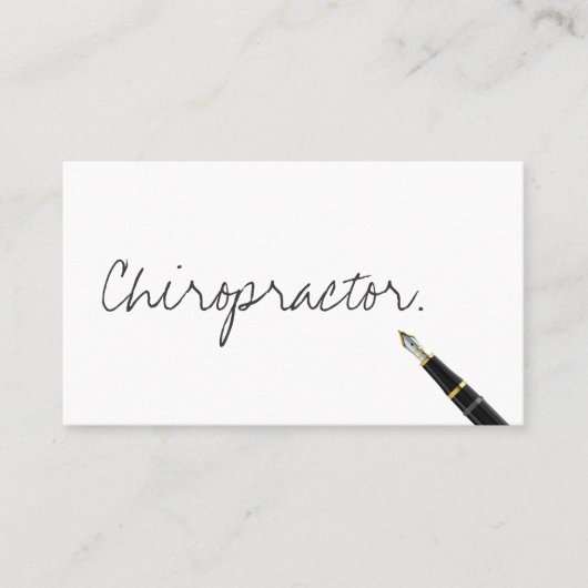Chiropractor Handwrite Typografie Visitekaartje (Voorkant)