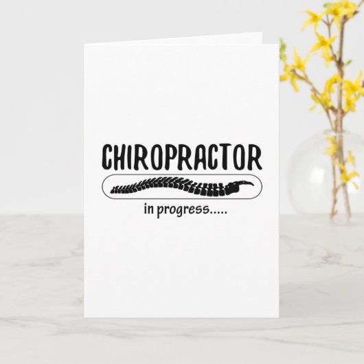Chiropractor in Progress Spine Chiro Kaart (Gele Bloem)