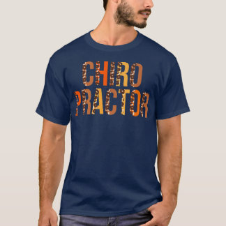 Chiropractor leopard Herfst Autumn Lovers Thanksgi T-shirt