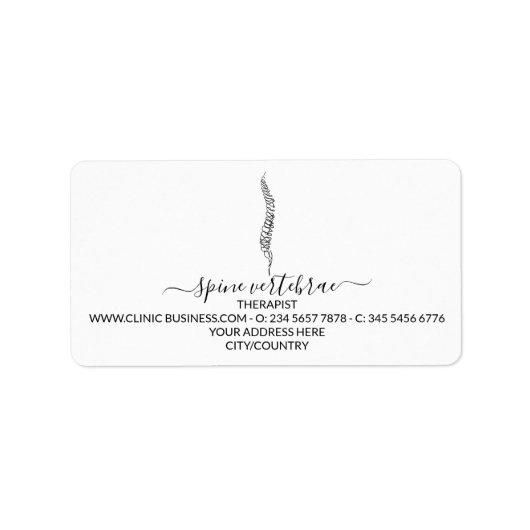 Chiropractor Licensed Massage Therapist Etiket (Voorkant)