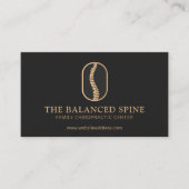 Chiropractor Logo Black Visitekaartje (Voorkant)