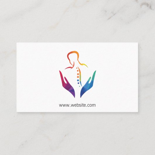 Chiropractor Logo | Holistische gezondheidszorg Visitekaartje (Achterkant)