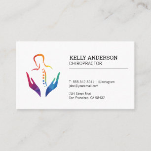 Chiropractor Logo Holistische gezondheidszorg Visitekaartje