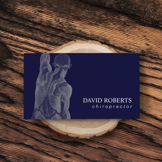 Chiropractor Massage Therapist Navy Visitekaartje