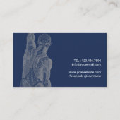 Chiropractor Massage Therapy Navy Visitekaartje (Achterkant)