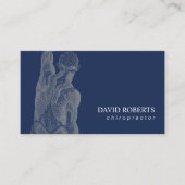 Chiropractor Massage Therapy Navy Visitekaartje (Voorkant)