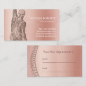 Chiropractor Massage Therapy Roos Gold Appointment Afsprakenkaartje (Voorkant / Achterkant)