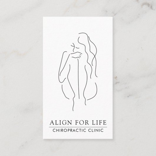 Chiropractor minimalistisch Visitekaartje (Voorkant)