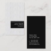 Chiropractor Modern Chevron Stripes Visitekaartje (Voorkant / Achterkant)