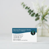 Chiropractor Modern Spinale Emblem Visitekaartjes (Staand voorkant)