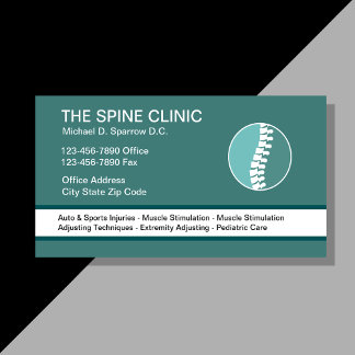 Chiropractor Modern Spine Symbol Visitekaartje