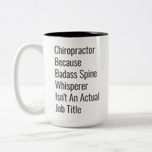 Chiropractor Omdat Spine Whisperer Geen Baan Is Tweekleurige Koffiemok