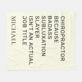 Chiropractor Omdat Subluxe Slayer Custom Fleece Deken (Voorkant (Horizontaal))