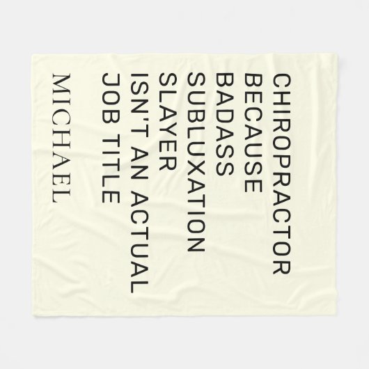 Chiropractor Omdat Subluxe Slayer Custom Fleece Deken (Voorkant (Horizontaal))