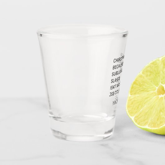 Chiropractor Omdat Subluxe Slayer Custom Shot Glas (Links)