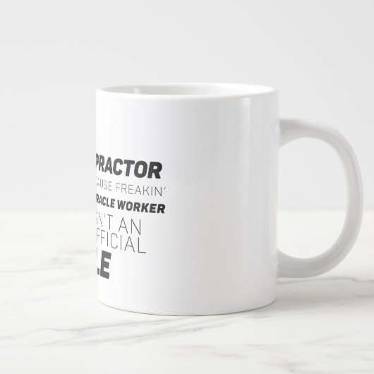 Chiropractor omdat wonderdoener geen functietitel extra grote beker (Rechts)