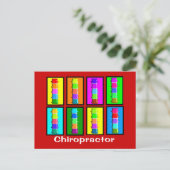 Chiropractor Popart Gifts Briefkaart (Staand voorkant)