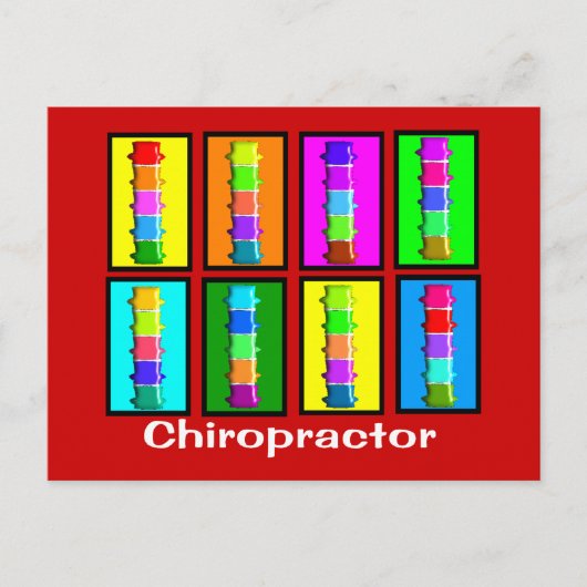 Chiropractor Popart Gifts Briefkaart (Voorkant)
