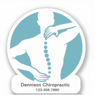 Chiropractor promotionele vorm Sticker labels