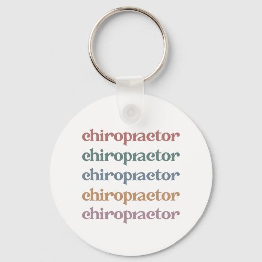 Chiropractor Retro Chiropractic Chiro Squad Gifts Sleutelhanger (Voorkant)