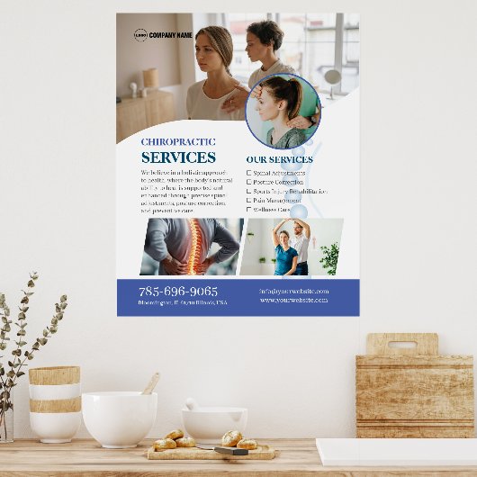 Chiropractor Services Aangepast Poster (Keuken)