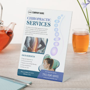Chiropractor Services Aangepast voetstuk Reclamebord Met Voetstuk
