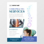 Chiropractor Services Aangepaste vensterklemming Raamsticker (Vel)