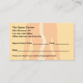 Chiropractor Spine Clinic Carte de rendez-vous Méd (Devant)
