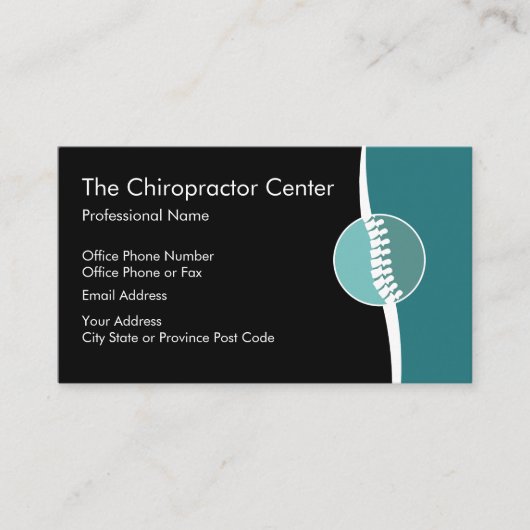 Chiropractor Spine Theme Visitekaartje (Voorkant)