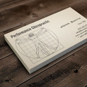 Chiropractor Vintage Perfect Body Therapie Visitekaartje