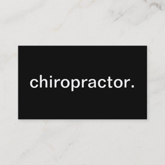 Chiropractor Visitekaartje (Voorkant)