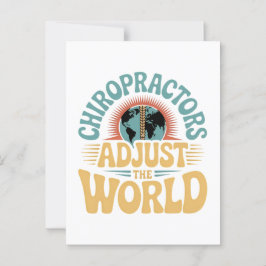 Chiropractoren passen het World Retro Design aan Briefkaart