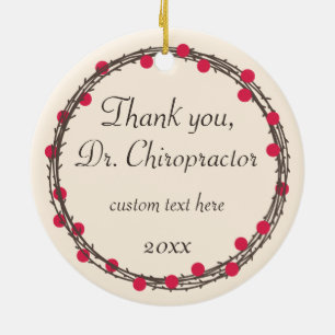 Chiropractors zijn mirakelarbeiders keramisch ornament