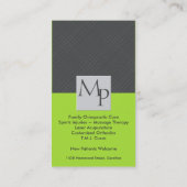 Chiropraktijk en medisch Visitekaartje - Monogram (Achterkant)