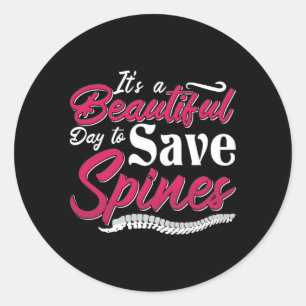 Chiropraktijk Het is een mooie dag chiropractor Ronde Sticker