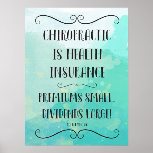 Chiropraktijk is een ziektekostenverzekering 18x24 poster (Voorkant)