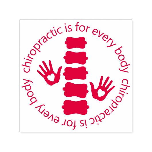 Chiropraktijk is voor elk lichaamshanden en ruggen zelfinktende stempel (Design)