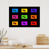 Chiropraktisch Poster: Lumbar Vertebrae Funk Poster (Keuken)