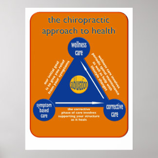 chiropraktische soorten zorgdriehoek poster