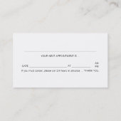 Chiropraticien / Carte de rendez-vous (Dos)