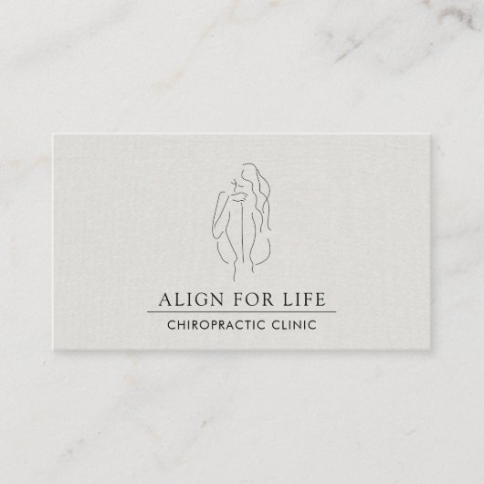 Chiropraticien Chiropratique Minimaliste Carte de  (Devant)