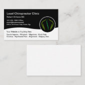 Chiropraticien local Carte de visite de la cliniqu (Devant / Derrière)